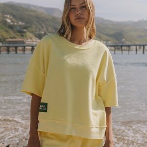Daily Drills Set - Lemonade Cropped Sleeve Crew & Super Shorts